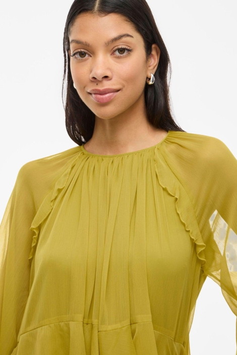 Vila vihela l/s ruffle dress